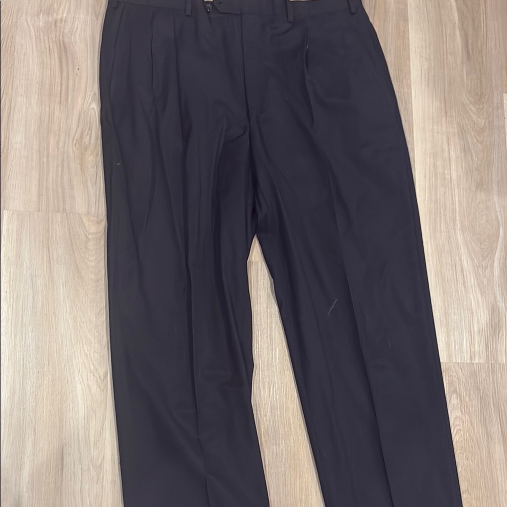 Black Dress Pants with Classic Straight-Leg Cut